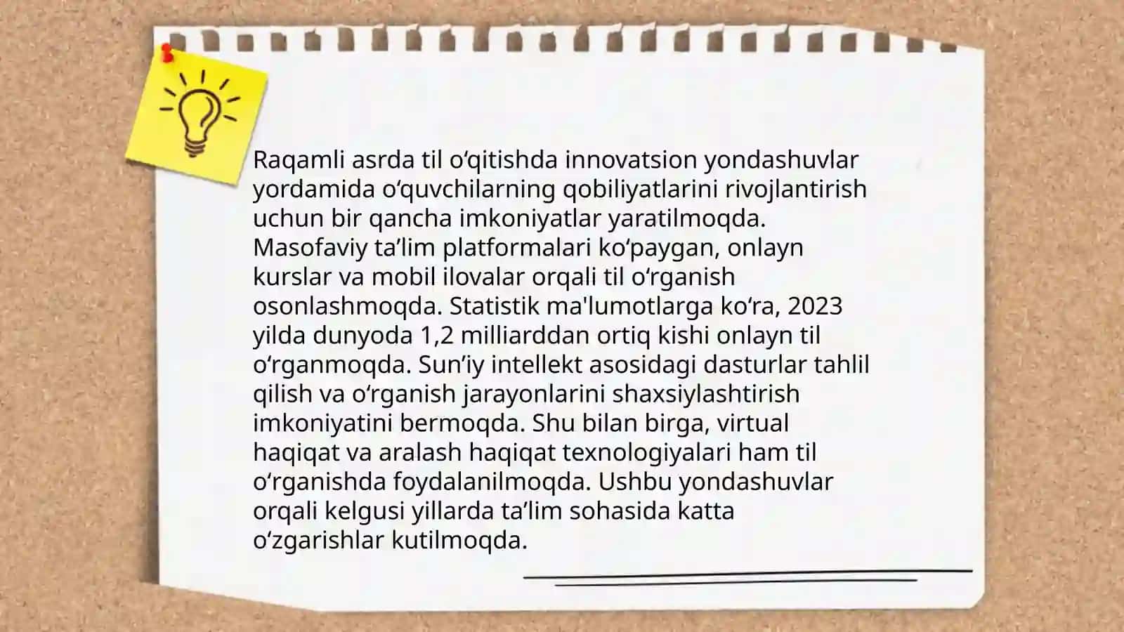Til taʼlimini oʼqitishda innavatsion texnologiyalardan foydalanish 4
