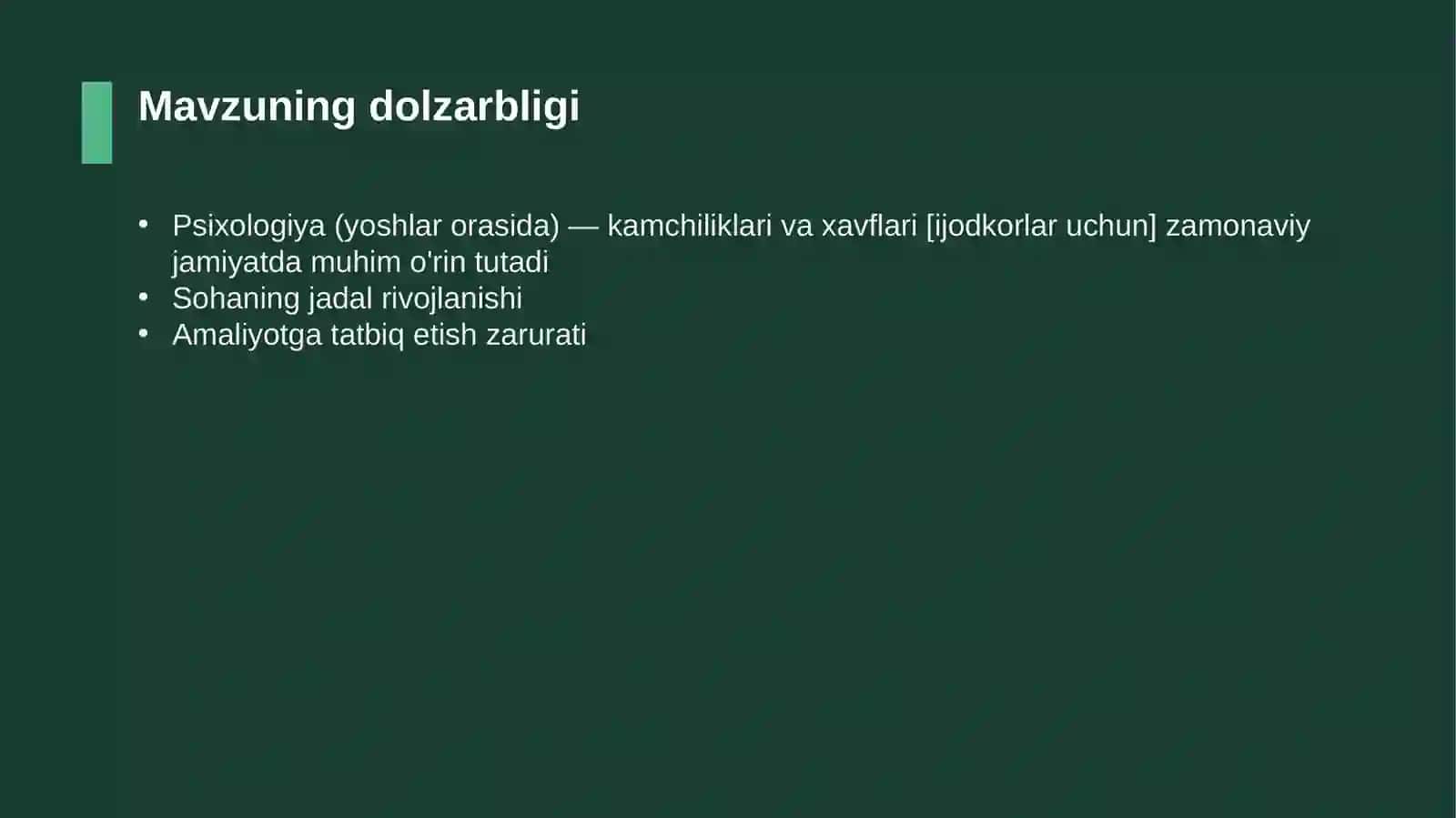 Psixologiya (yoshlar orasida) — kamchiliklari va xavflari [ijodkorlar uchun] 4