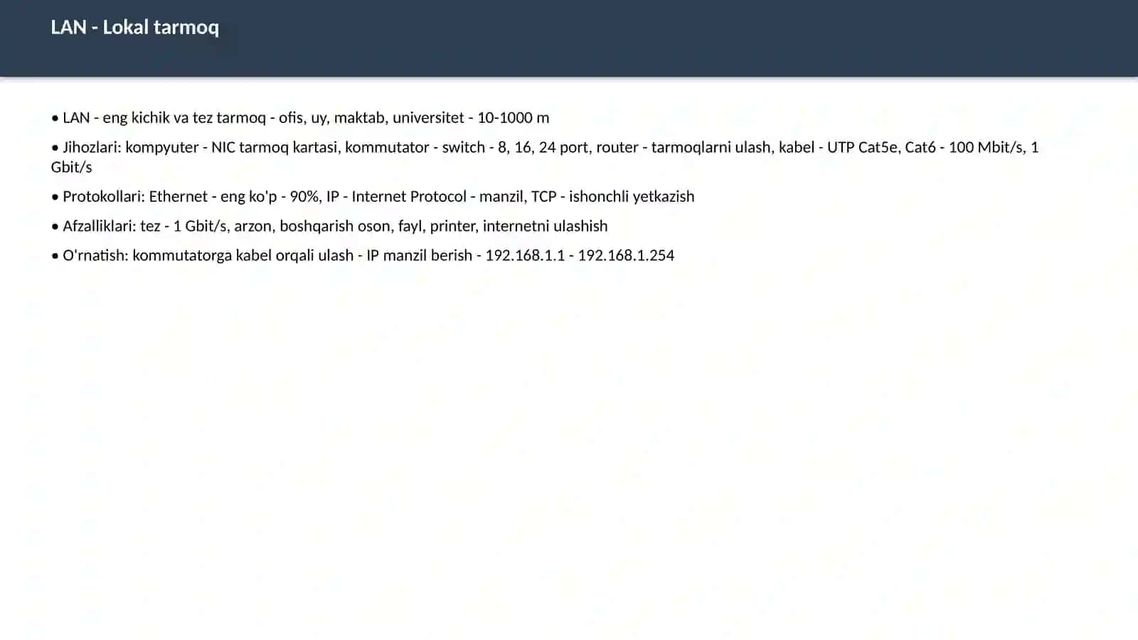 Kompyuter tarmoqlari, Internet va elektron pochta texnologiyalari pptx 4