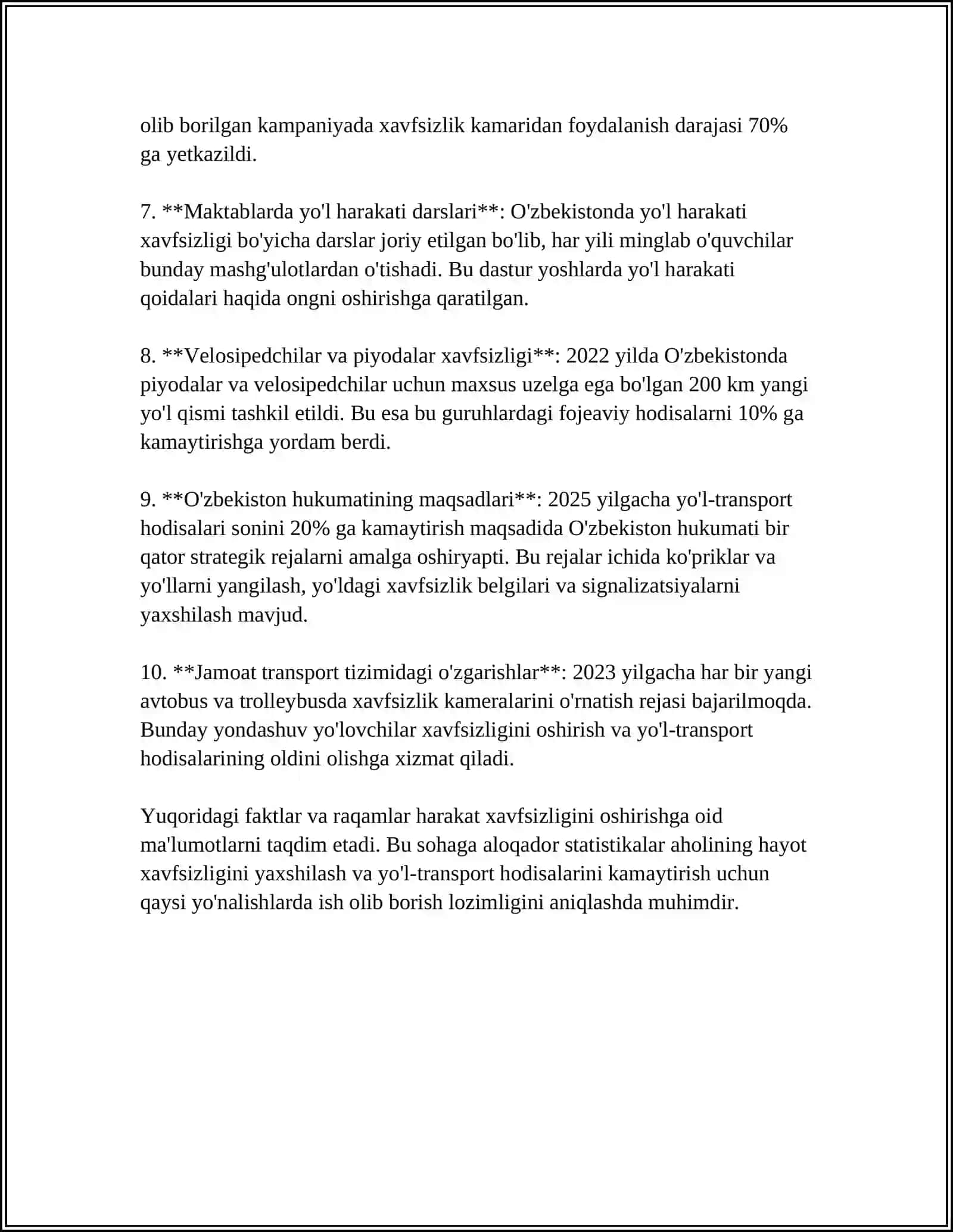 YO‘L HARAKATINI KOMPLEKS REJALASHTIRISH BOSQICHLARI. YO‘L HARAKATINI KOMPLEKSREJALASHTIRISH MAQSAD VA VAZIFALARI 4