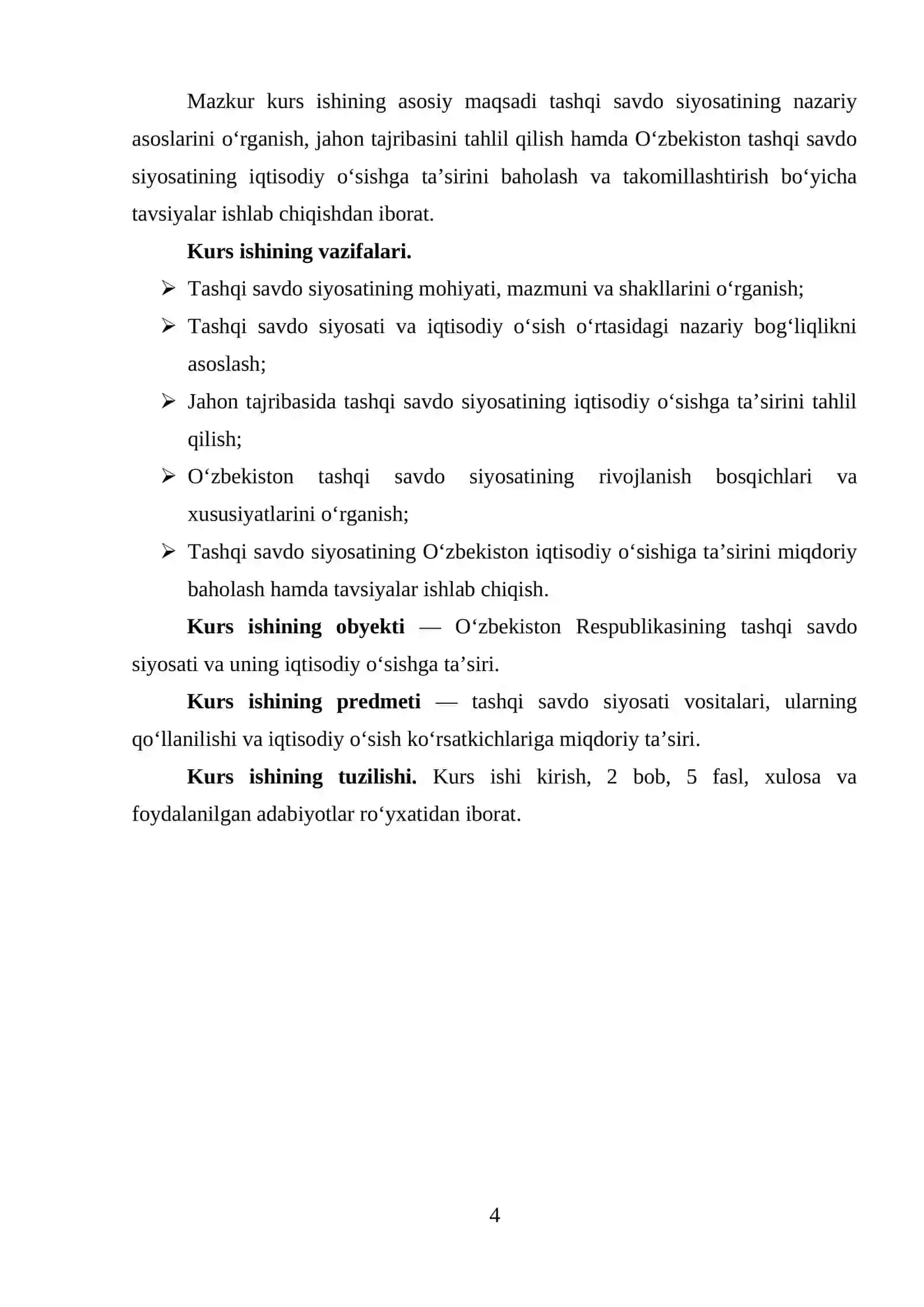 Tashqi savdo siyosatining iqtisodiy o‘sishga ta’siri 4