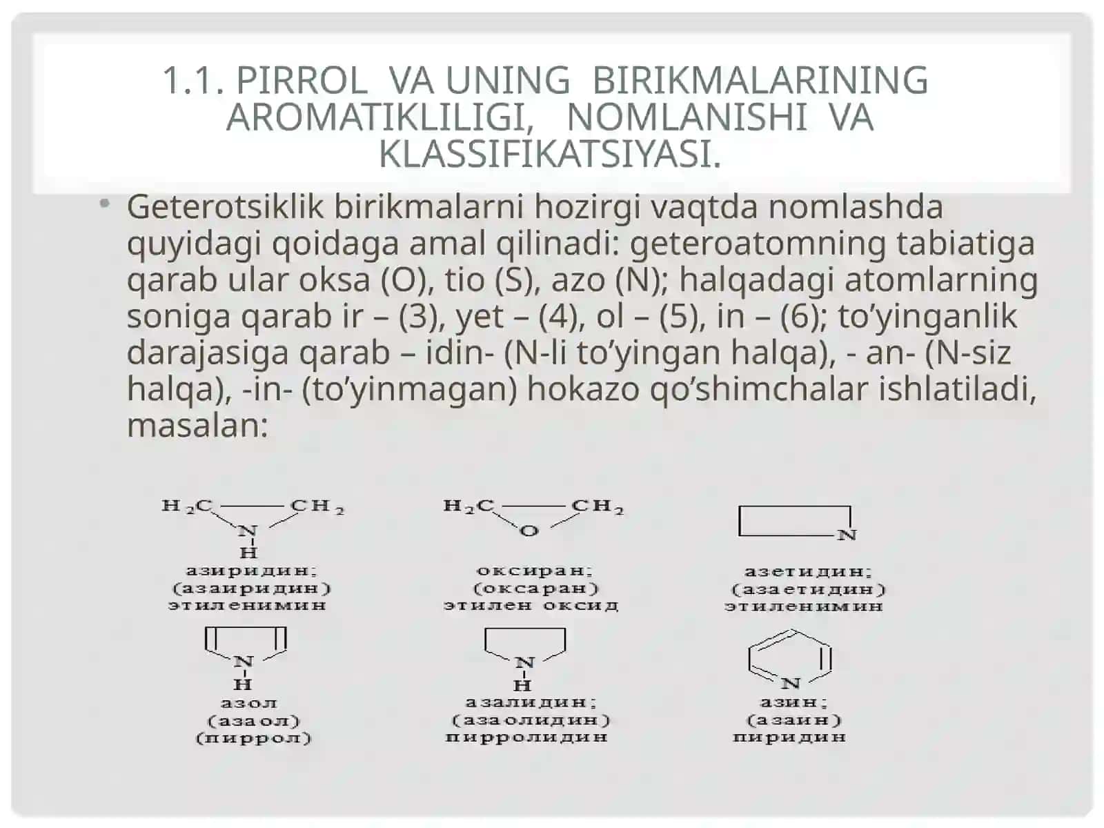 Pirrol va uning xosilalari 4