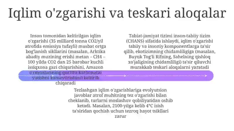 Tabiat - jamiyat tizimi evolutsiyasi va uning oqibatlari 4