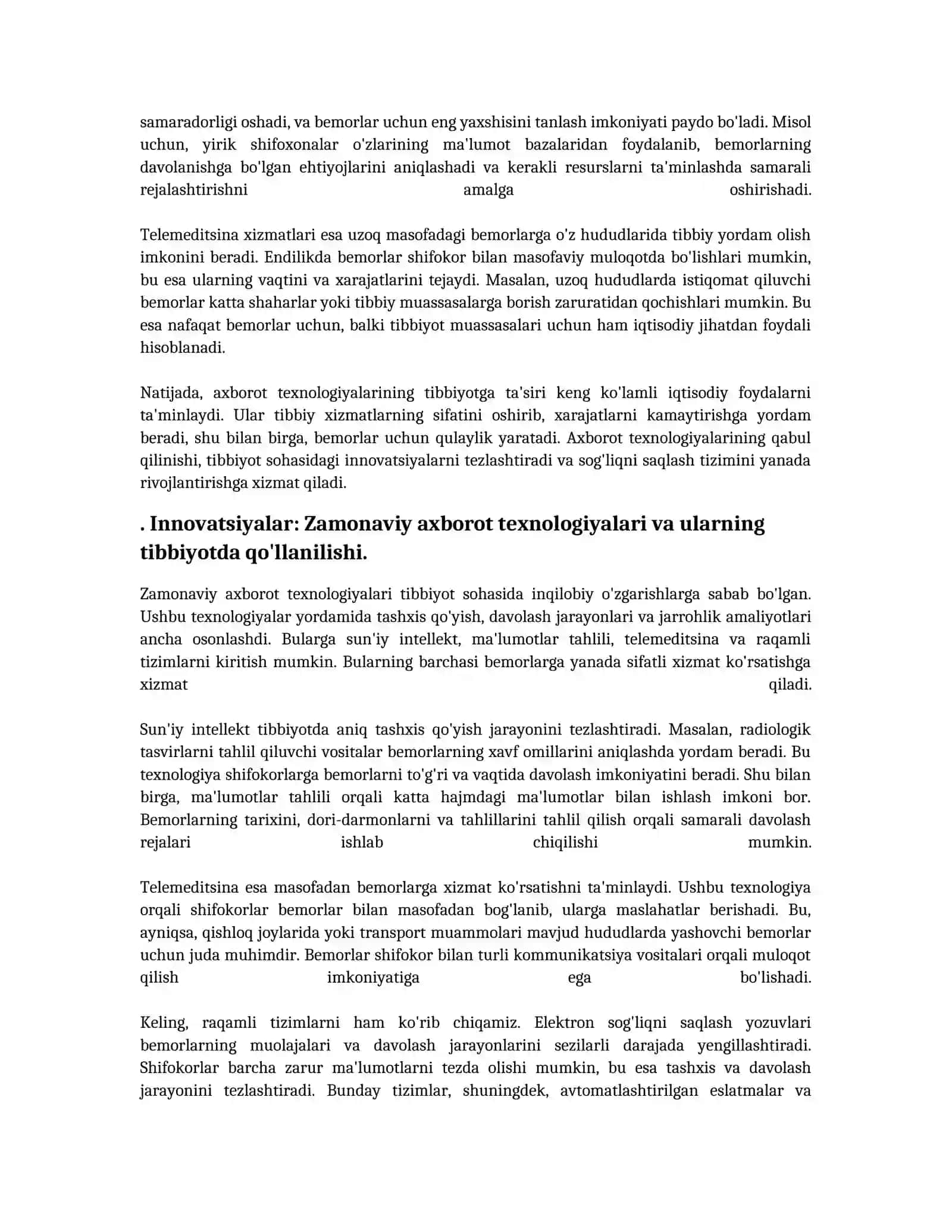 Tibbiyot masalalarini yechishda axborot tehnalogiyalar dasturiy taminoti 4