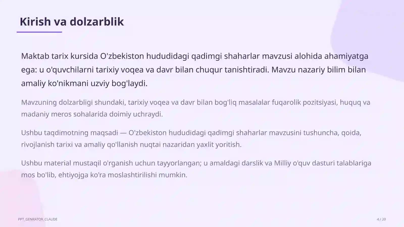 O'zbekiston hududidagi qadimgi shaharlar (5-sinf) 4