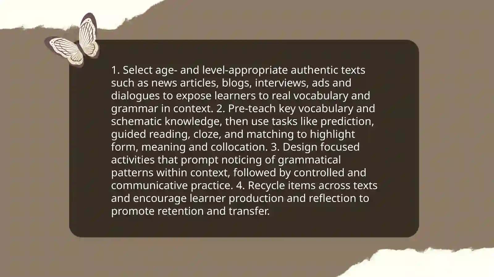 Designing your own activities for teaching Vocabulary and Grammar 4