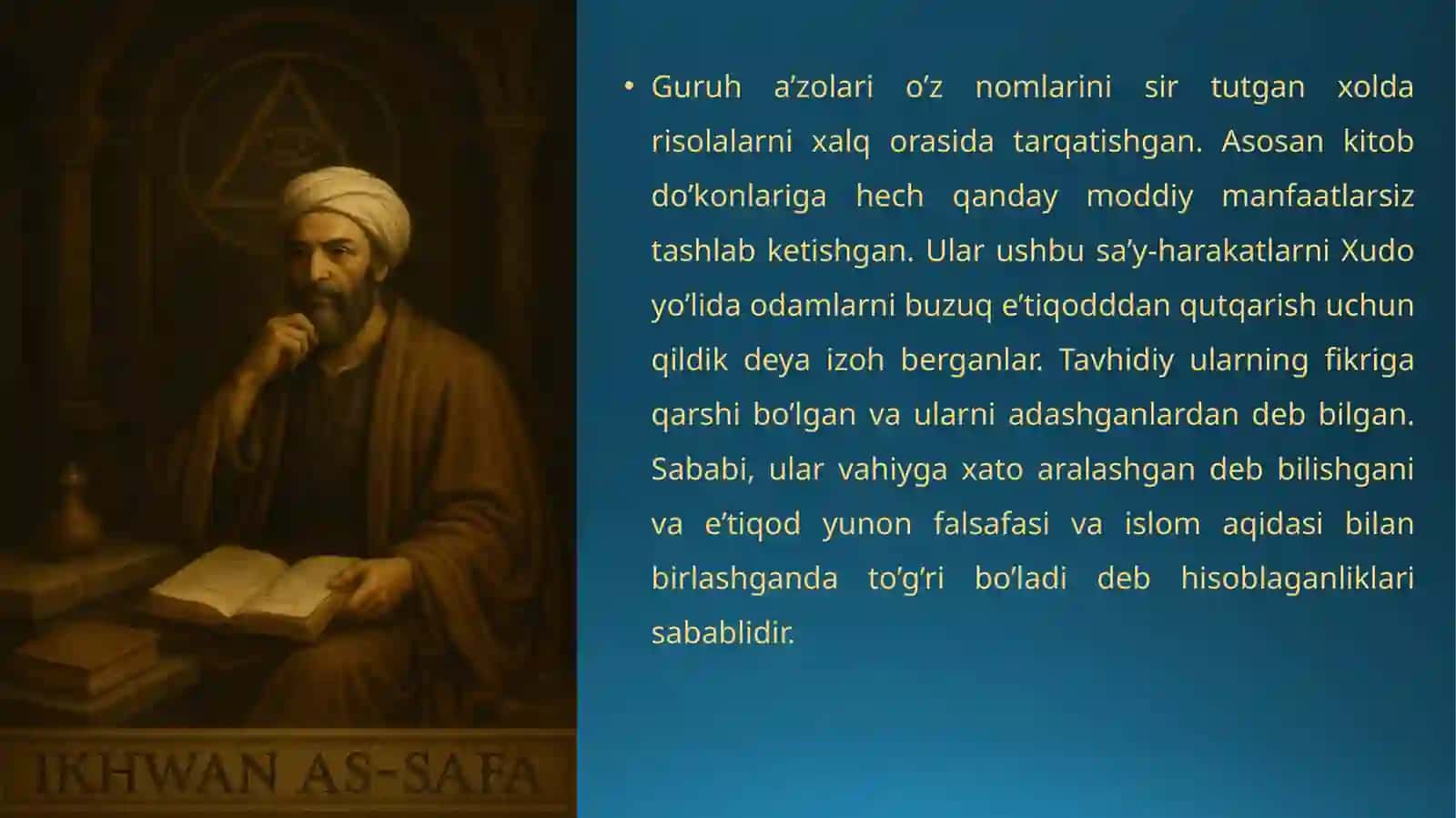 IXVON AS SAFO FALSAFIY MAKTABI 4
