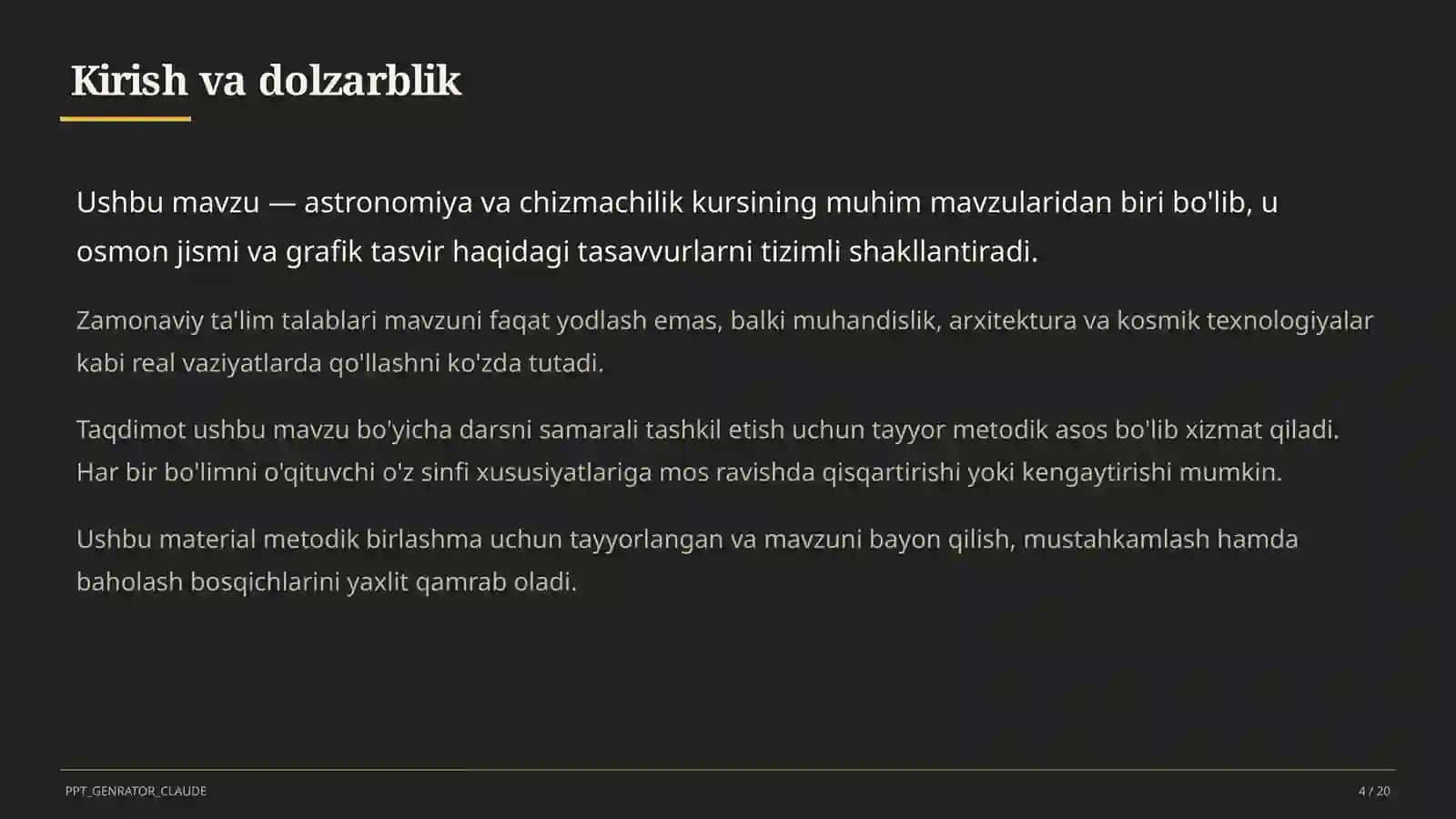 Chizmachilik asoslari: chizma asboblari va formatlar (8-sinf) 4