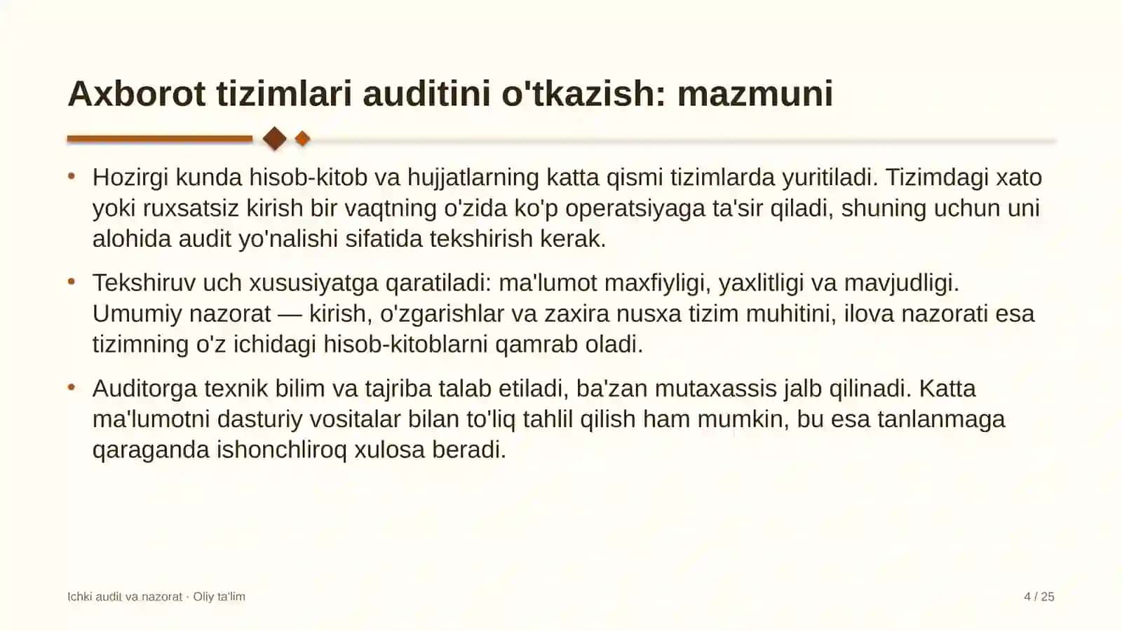 temir beton buyumlari zavodlarida axborot tizimlari auditini o'tkazish 9654 4