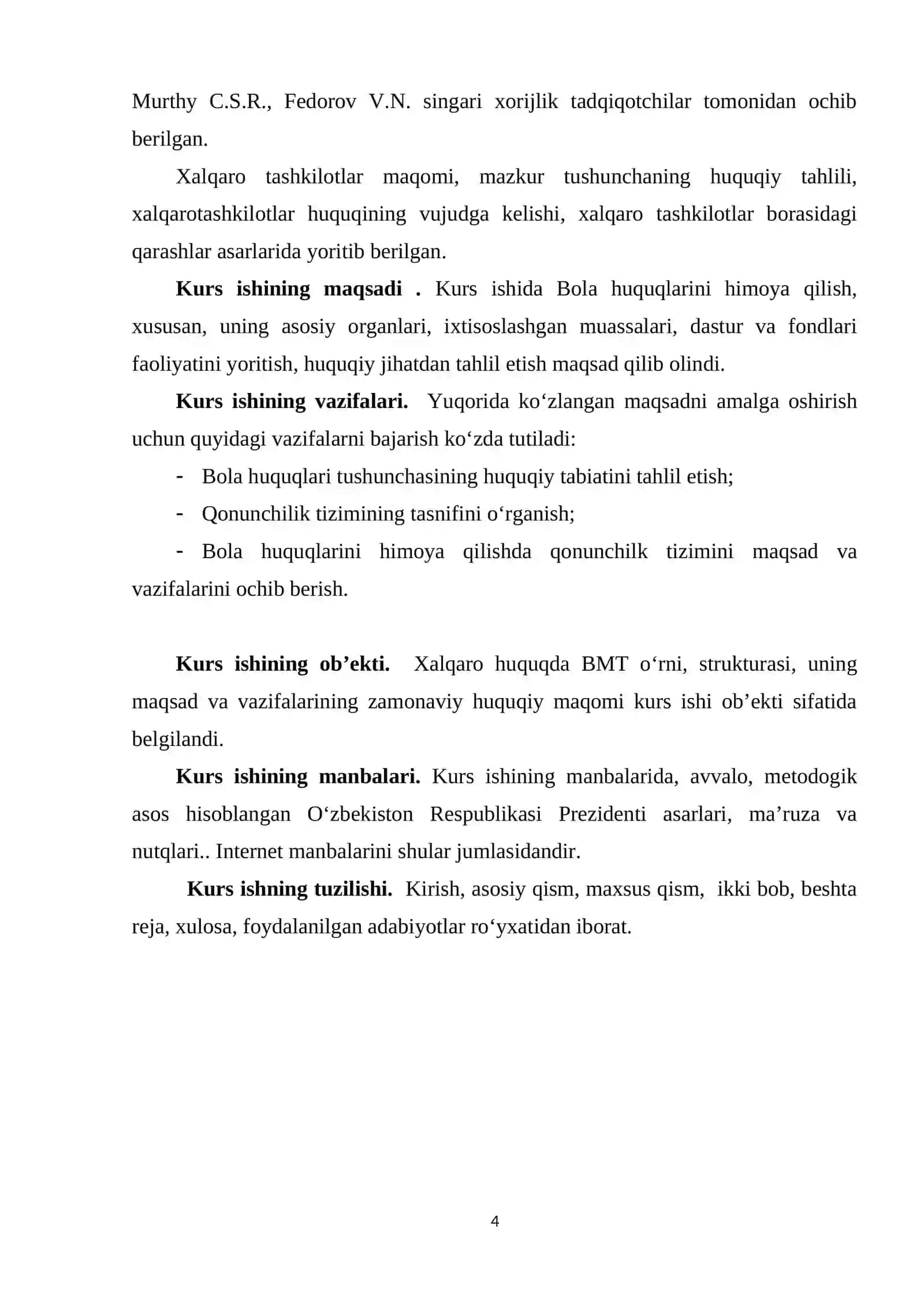 Bola huquqlarini ximoya qilish bo’yicha milliy qonunchilik 4