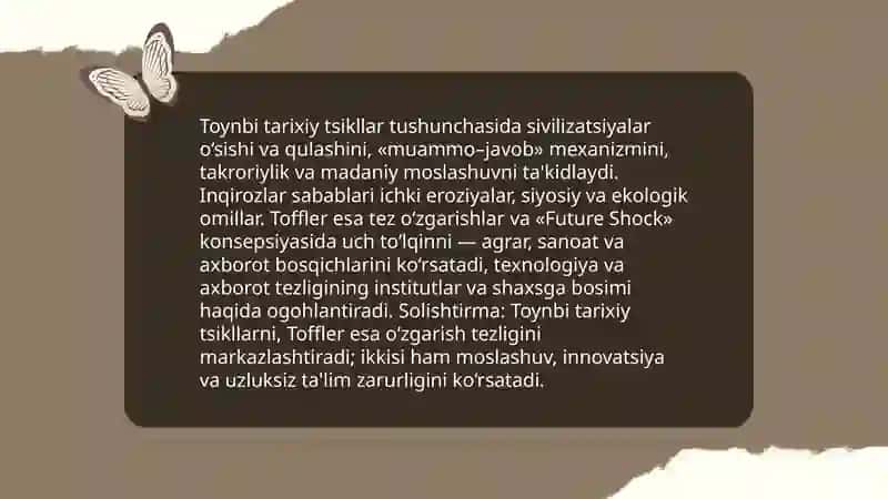Axborotlashgan jamiyat va uning istiqbollari (A.Toynbi, E.Toffler asarlarining qiyosiy tahlili asosida) 4
