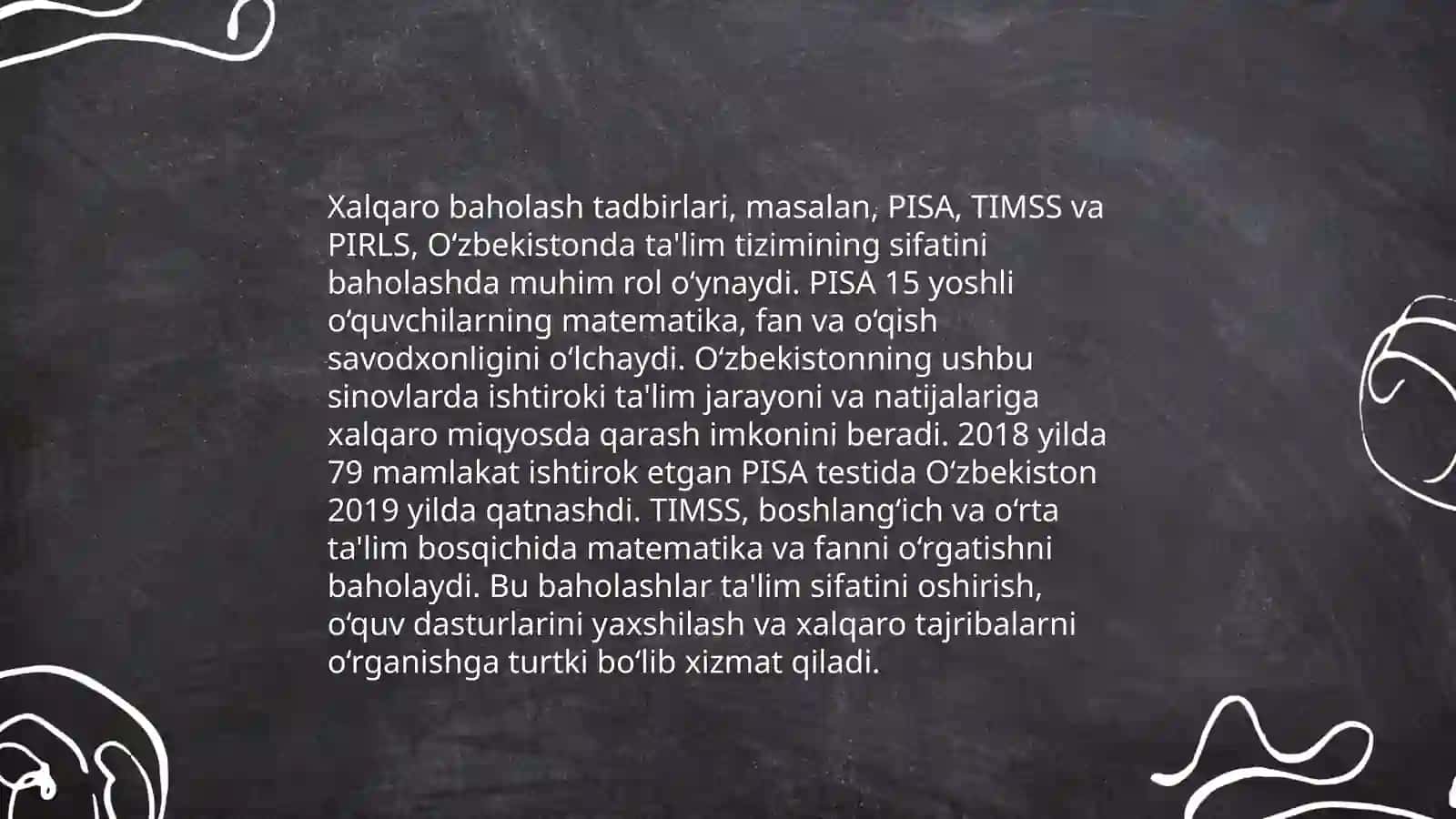 Xalqoro baholash dasturlarining maqsadi, mazmun sohalari hamda topshiriqlari, ularni baholash mezonlari 4