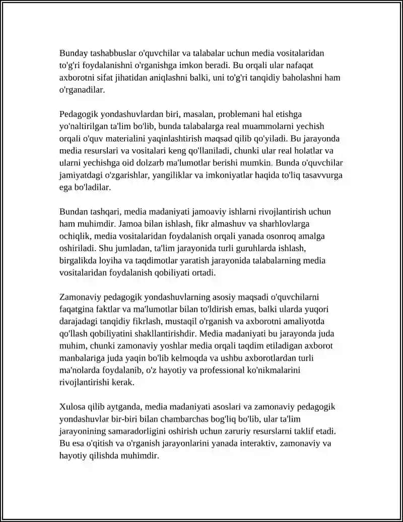 MEDIA MADANIYATI VA INNOVATSION PEDAGOGIKA 4