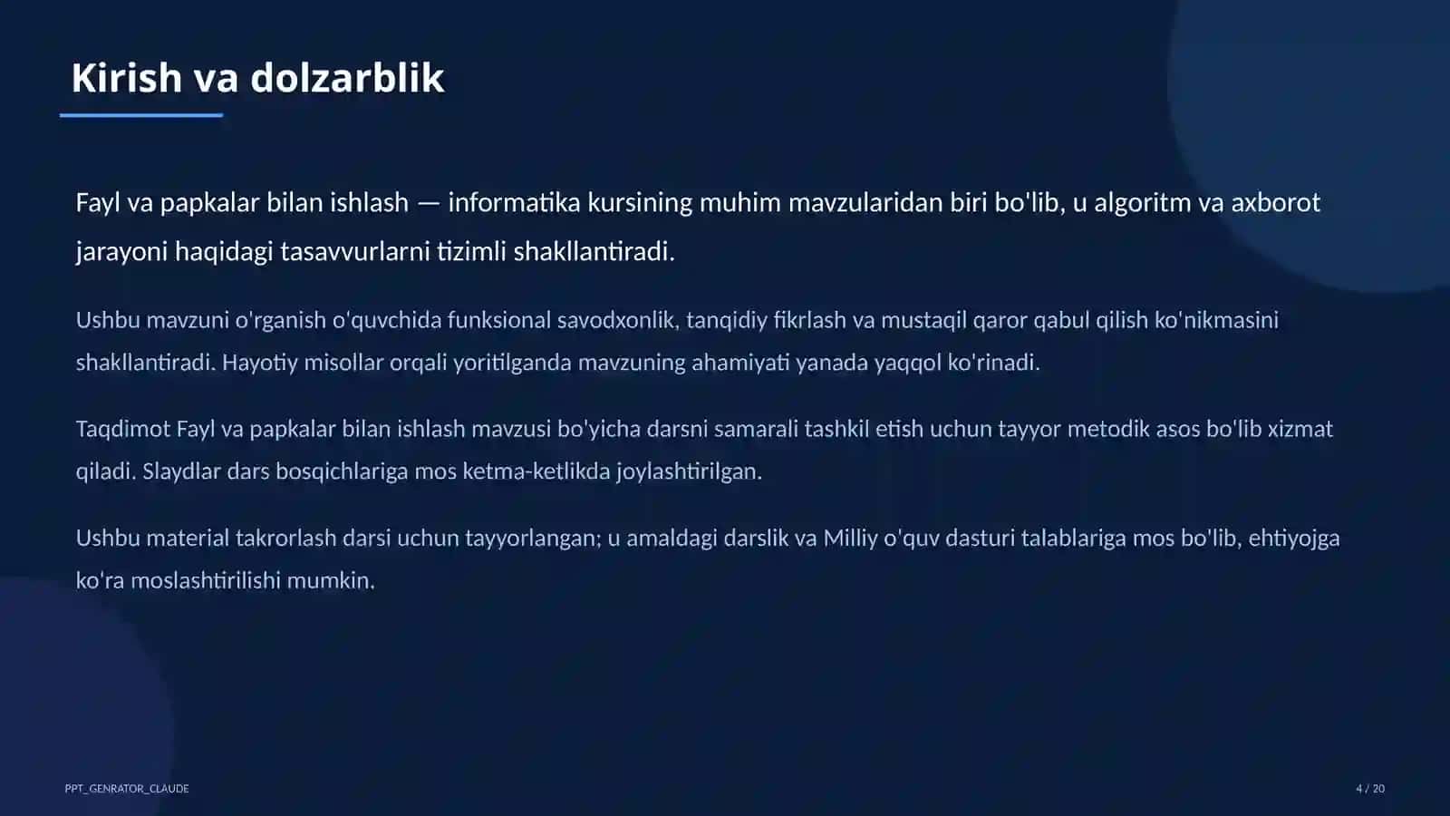 Fayl va papkalar bilan ishlash (5-sinf) 4