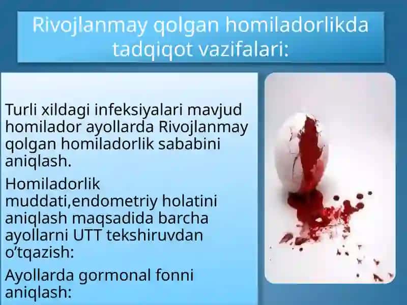 Ayollar davojlanmayqolgani homiladorlikni tushirish usullari 4