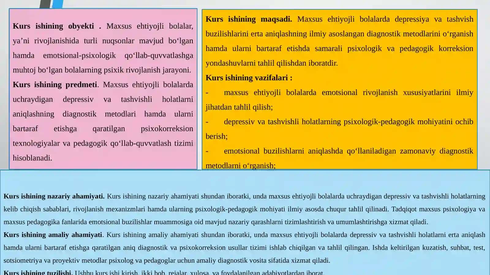 MAXSUS EHTIYOJLI BOLALARDA DEPRESSIYA VA TASHVISH BUZILISHLARI 4