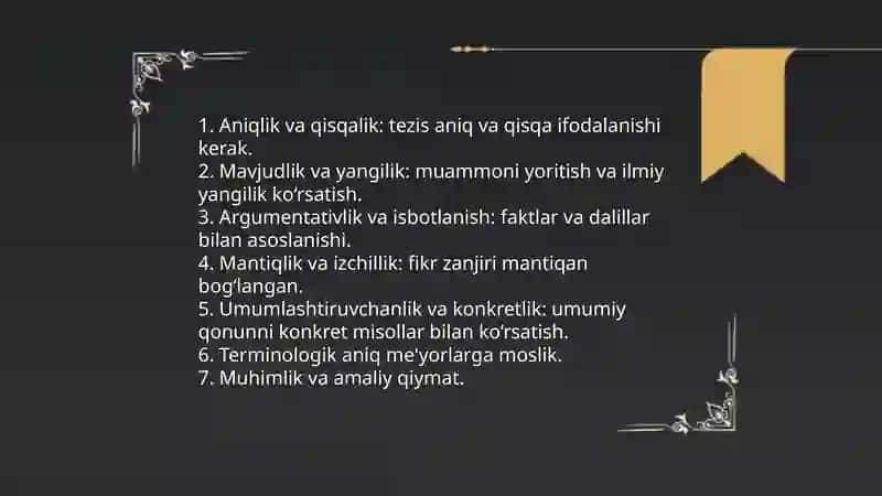 Tezis va uning turlari 4