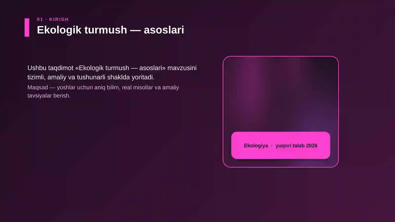 Ekologik turmush — asoslari 4