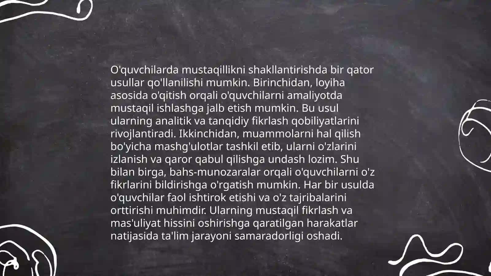 Òquvchilarda Mustaqillikni Shakillantirish Tarbiya Jarayoni 4