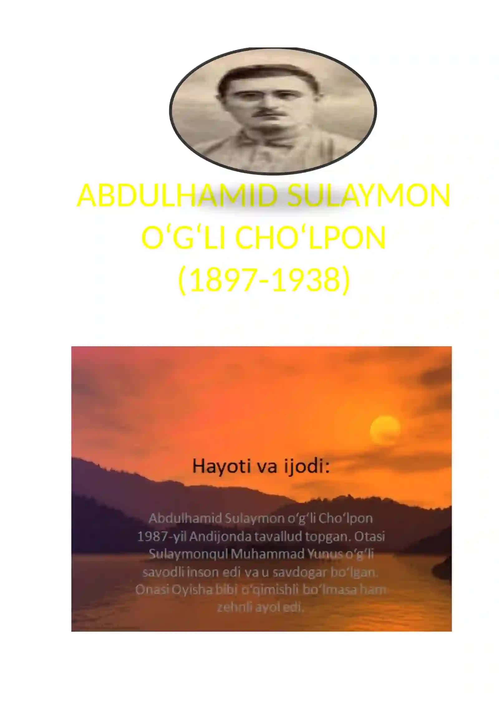 Cho‘lpon hayoti va ijodi 4