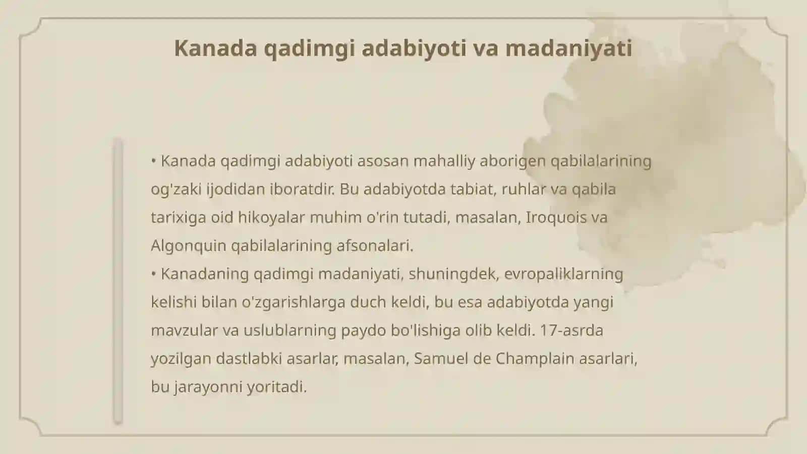 Afrika va Kanada qadimgi adabiyoti 4