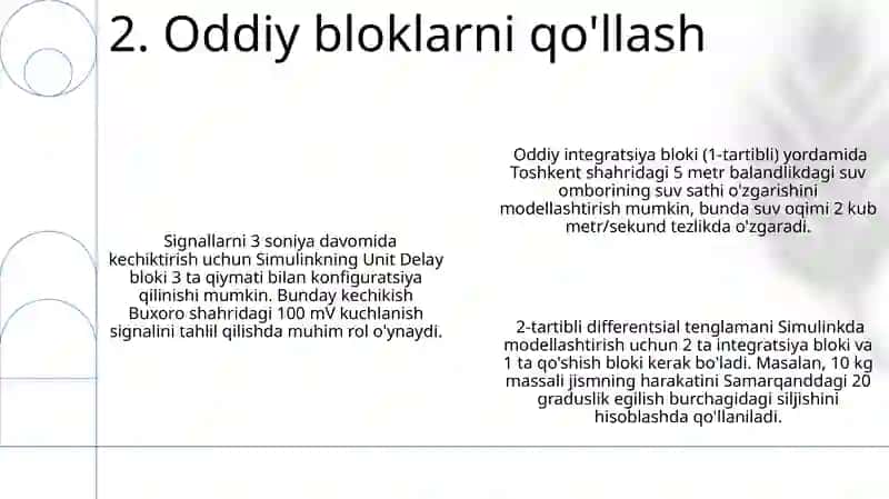 Simulink interfeysi bilan tanishish 4