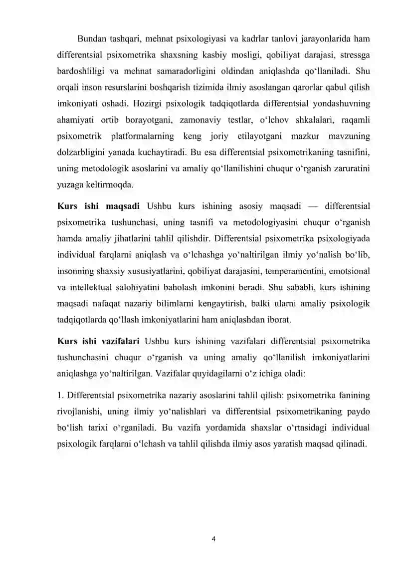 Differentsial psixometrika tasnifi 4