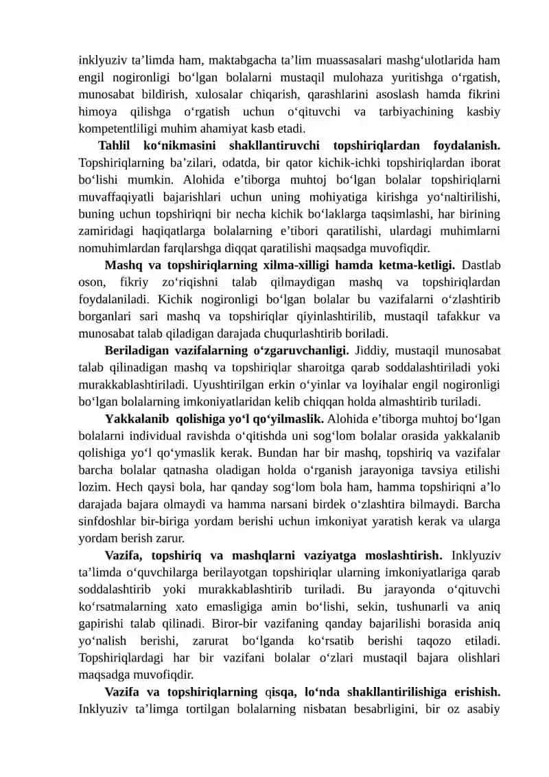 Inklyuziv ta’limning tamoyillari va bosqichlari 4