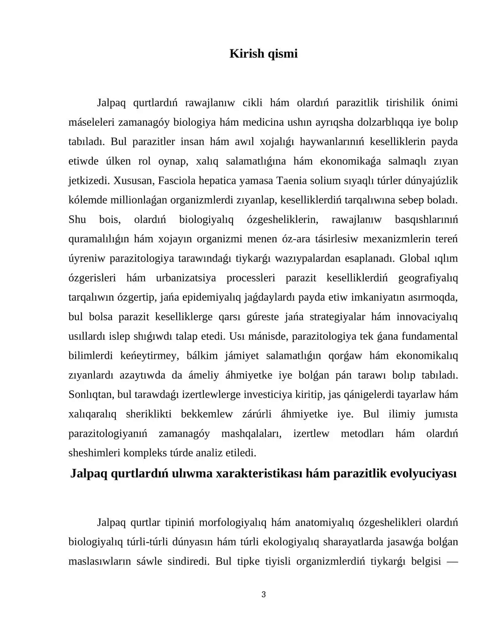 Jalpaq qurtlardin rawajlaniw cikli parazitlik 4