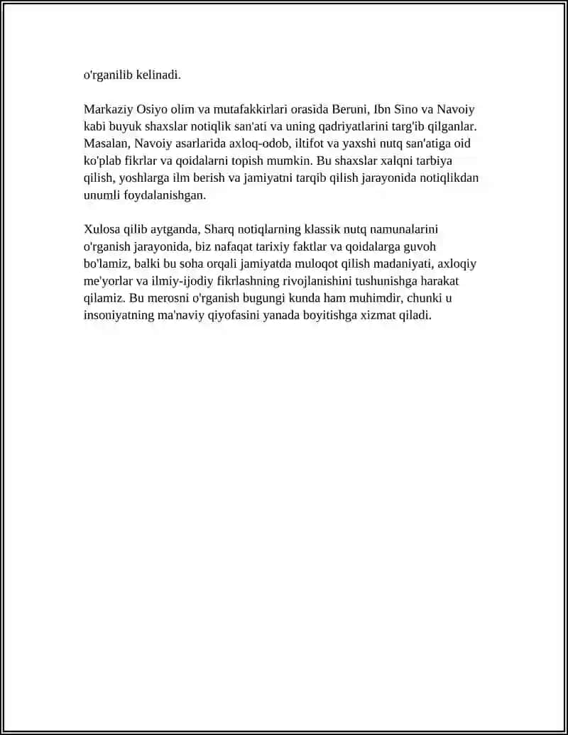SHARQ VA GʻARB NOTIQLARI ASARLARINI OʻRGANISH VA YOD OLISH 4