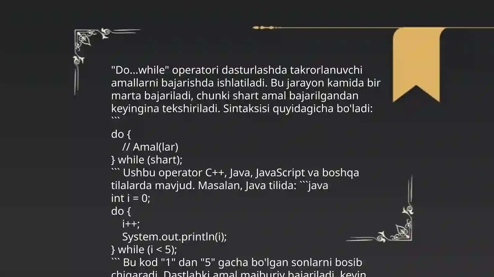 Do...while operatori 4