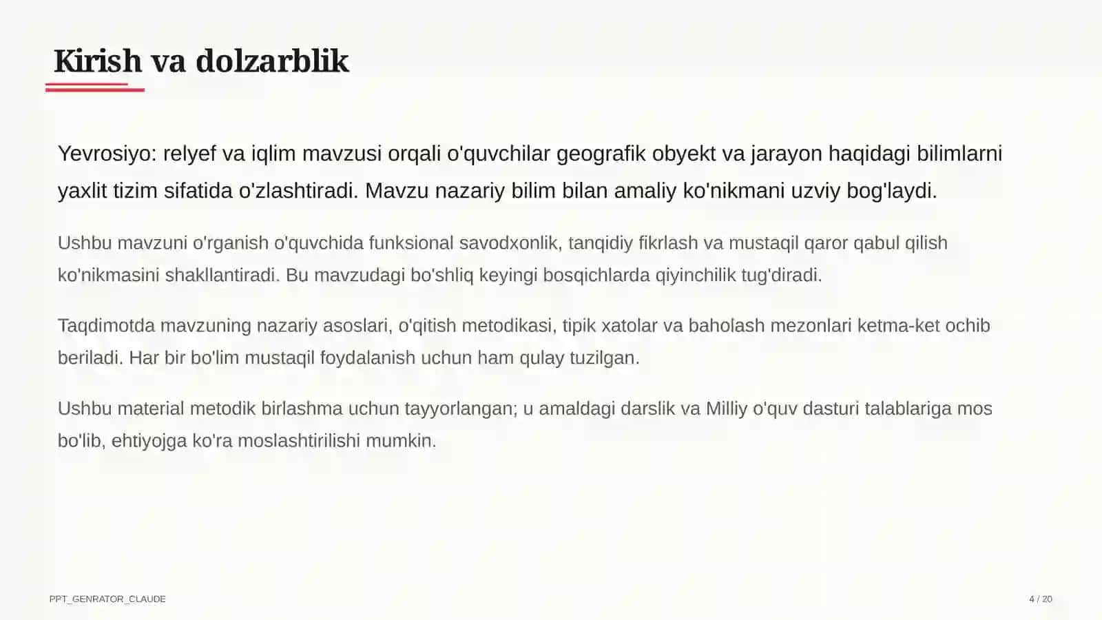 Yevrosiyo: relyef va iqlim (7-sinf) 4