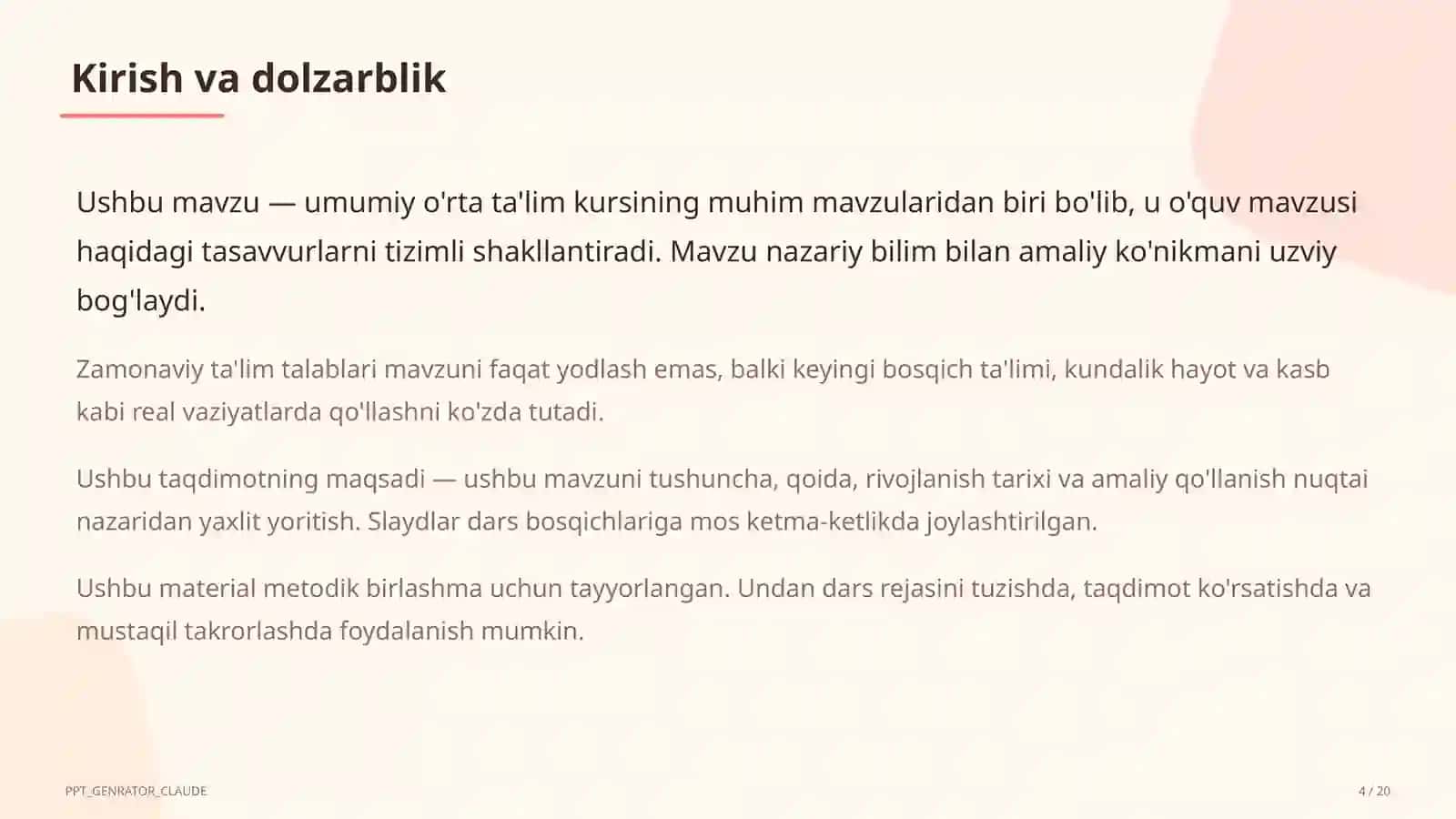 Yuqori sinflarda sun'iy intellekt darslari: nimani va qanday o'qitamiz? 4