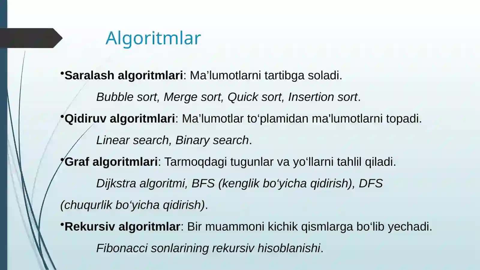 ALGORITM VA BS TUSHUNCHASI 4