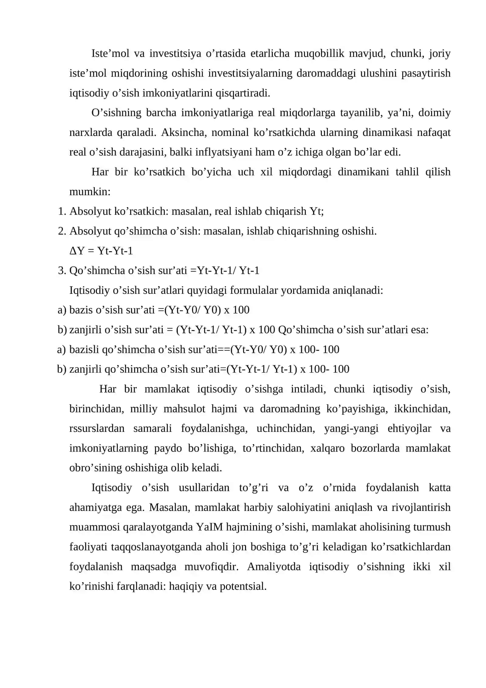 Iqtisodiy o’sishning umumiy tavsifi va neokeynscha modellari 4