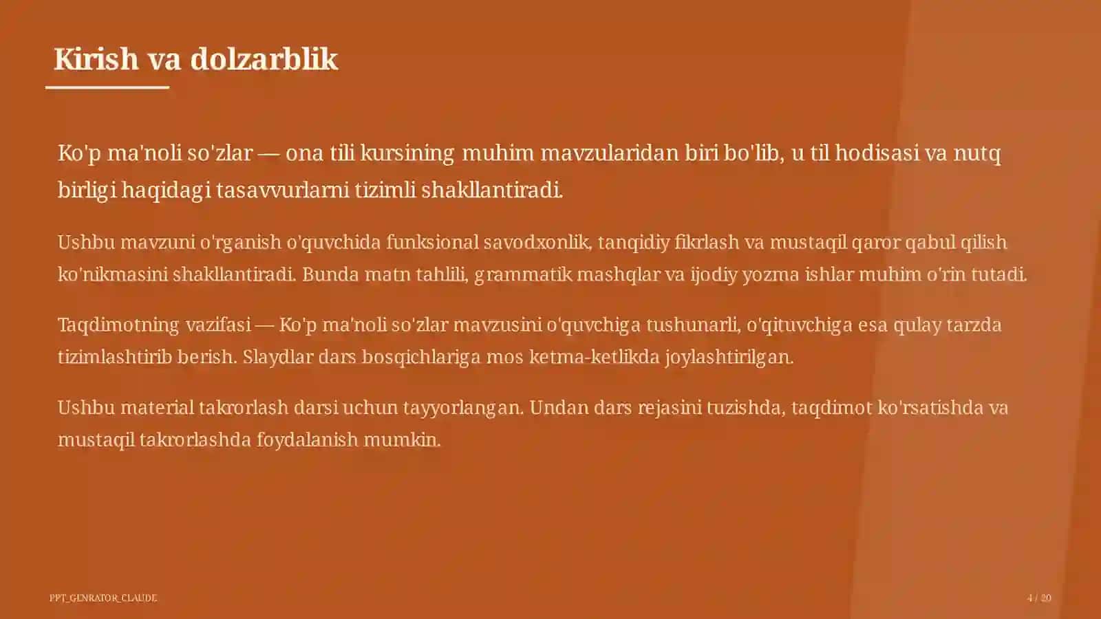 Ko'p ma'noli so'zlar (5-sinf) 4