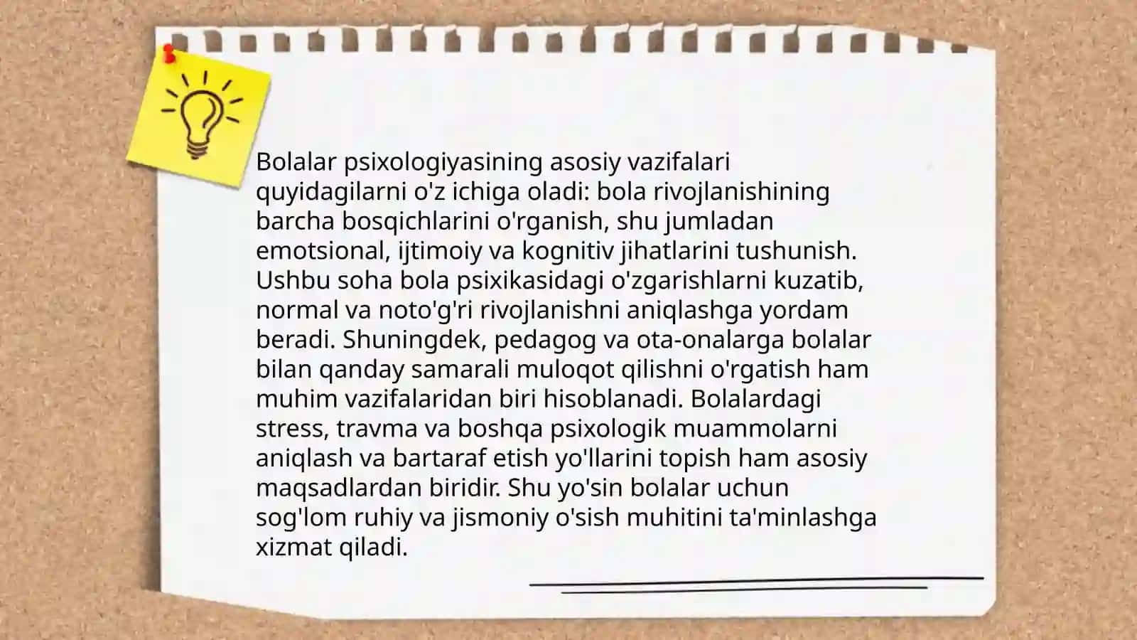 Bolalar psixologiyasi fanining predmeti, vazifalari va tadqiqot metodlari 4