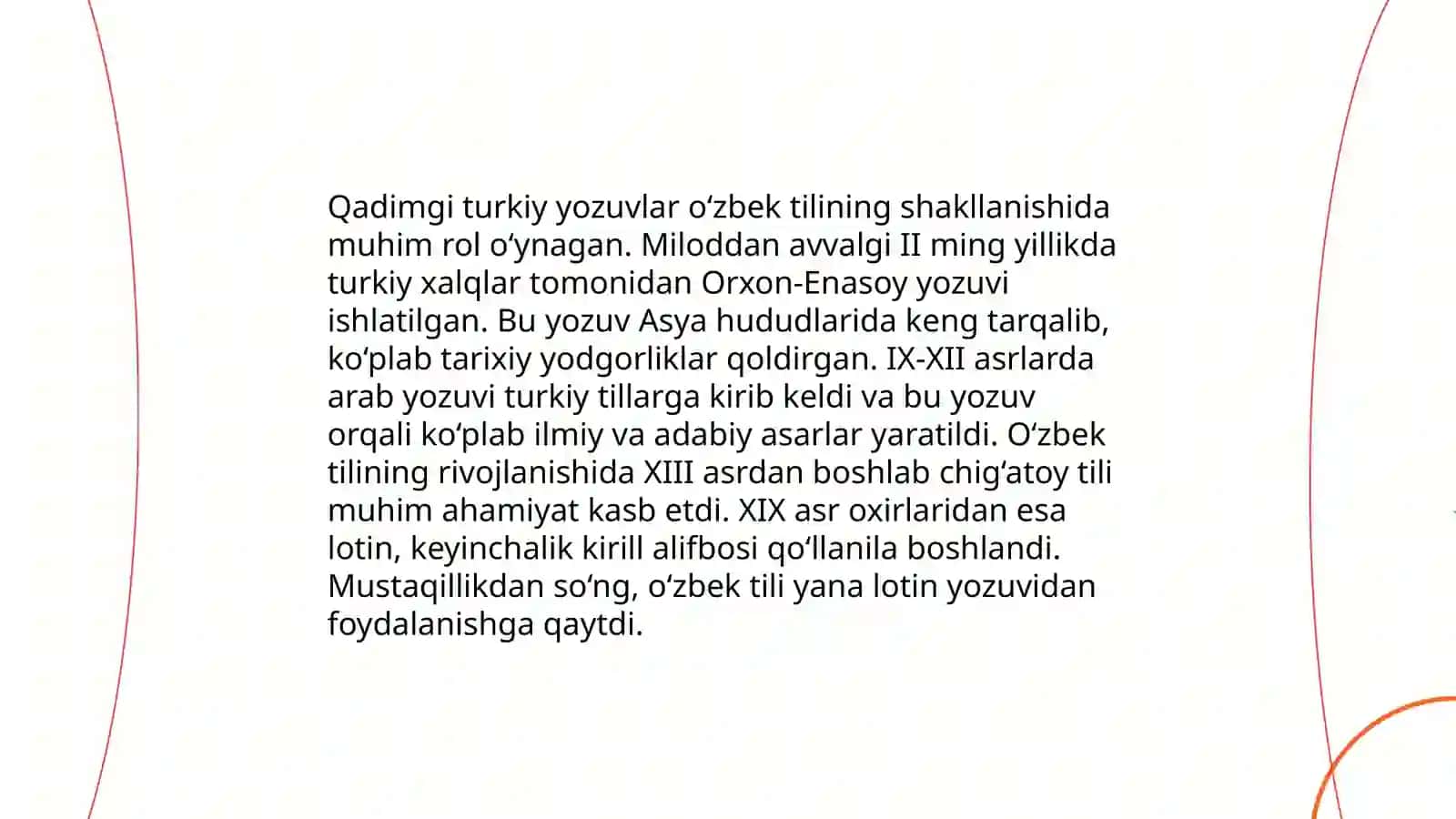 O'zbek tilining rivojlanish tarixi va bosqichlari 4