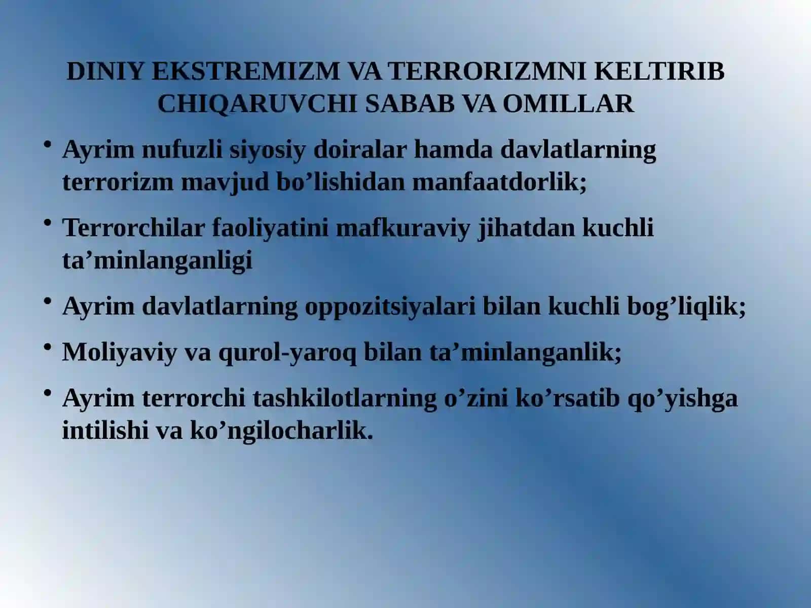 Diniy ekstremizm va terrorizmga qarshi kurashning xalqaro-huquqiy asoslari 4