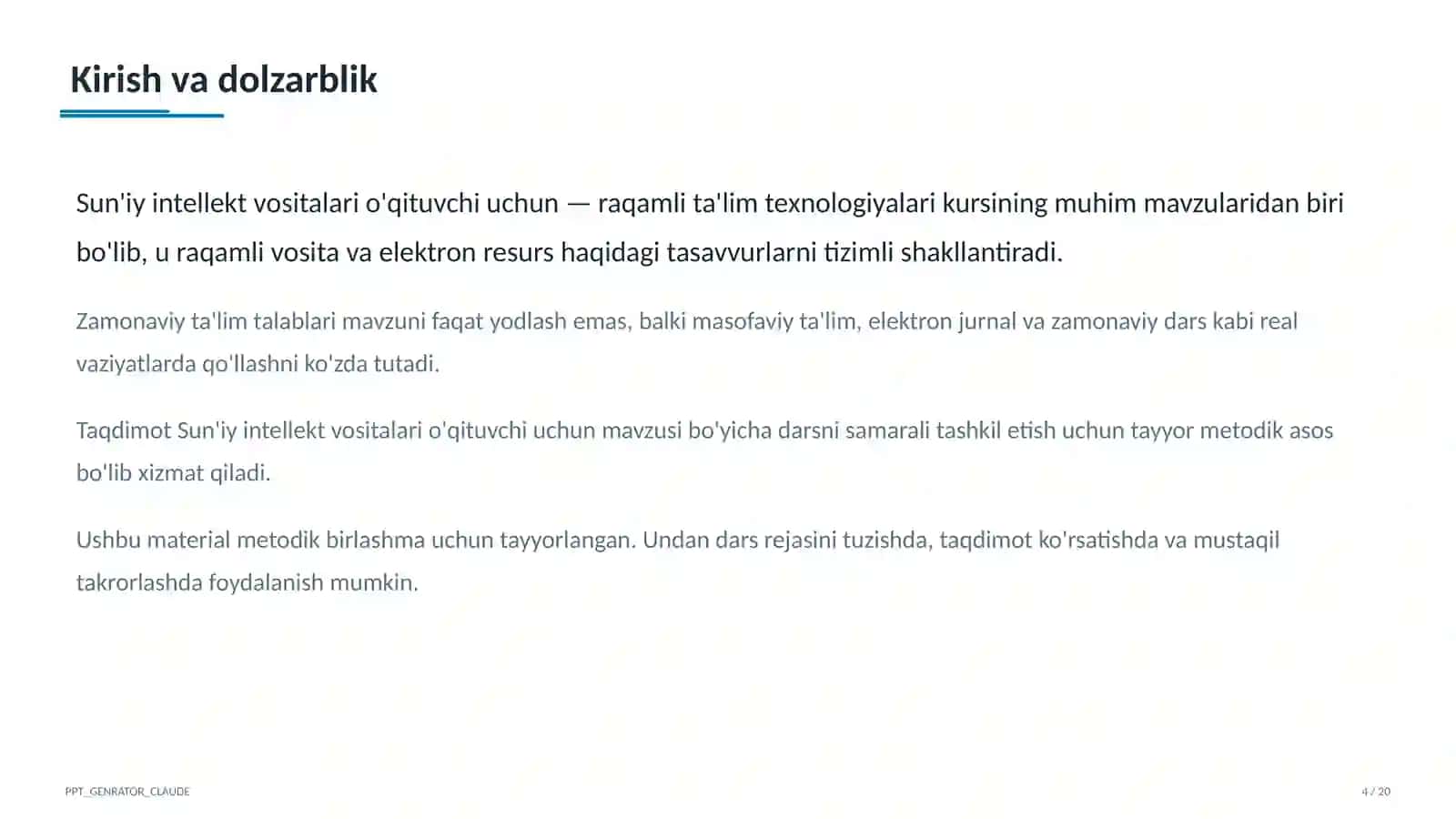 Sun'iy intellekt vositalari o'qituvchi uchun 4