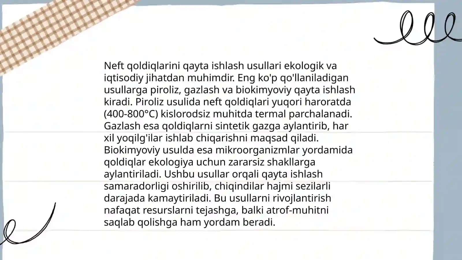 Neft qoldiqlaridan kam oltingugurtli koks olish texnologiyasi 4