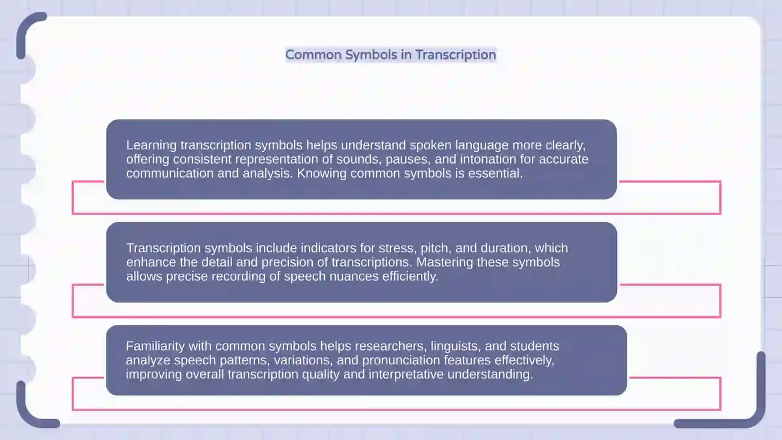 Learning transcription symbols 4