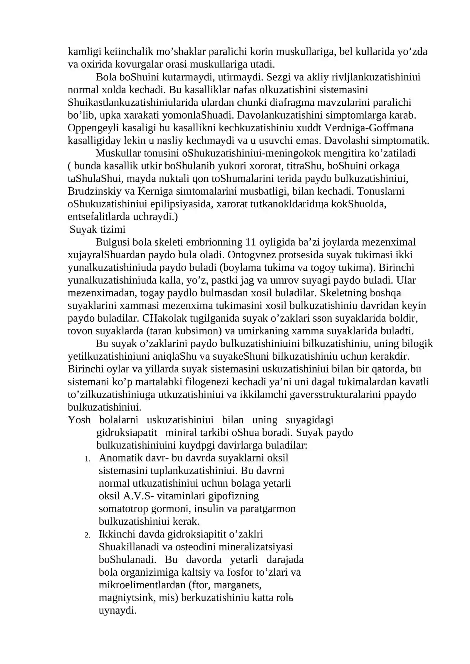 Bolalarning suyak - mushak tizimining maorfologik va funksional xususiyatlari 4