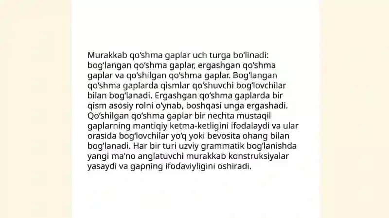 Ergash gapli qòshma gaplar 4