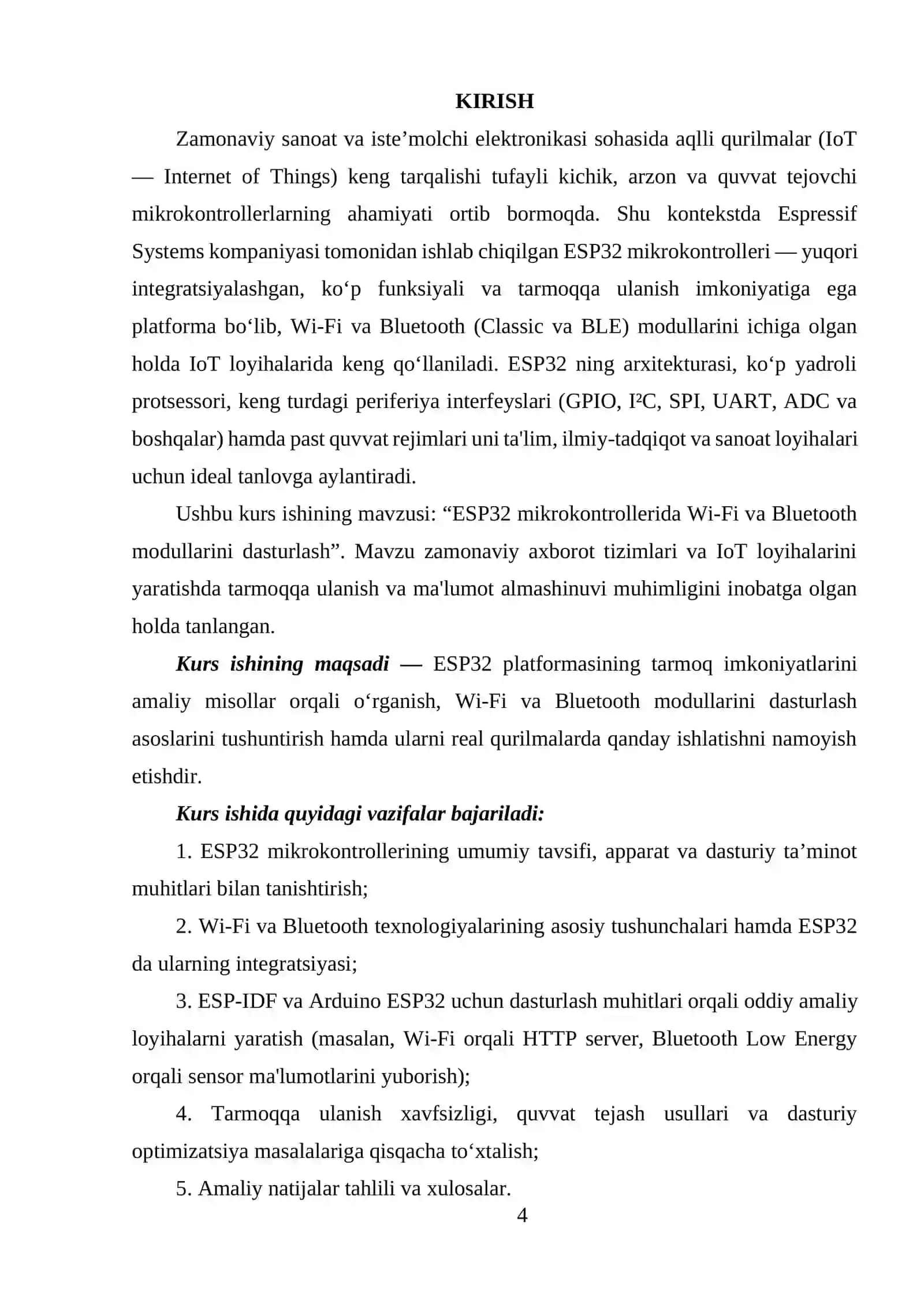 ESP32 mikrokontrollerida Wi-Fi va Bluetooth modullarini dasturlash 4