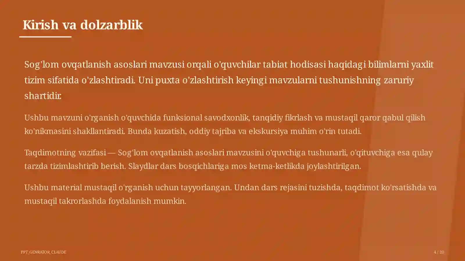 Sog'lom ovqatlanish asoslari (3-sinf) 4