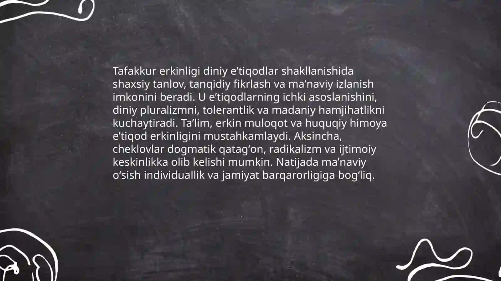 Tafakkur erkinligining inson ma'naviyatiga ta'siri 4