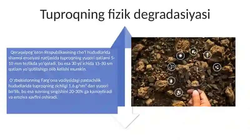 Tuproq resurslari degradatsiyasini oʻrganish va eroziya jarayonlaridan muhofaza qilish 4