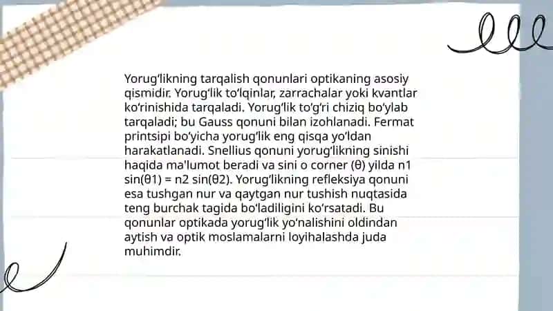 Jismlarning yorugʻlik xossalari va yorugʻlik o'lchovlari 4