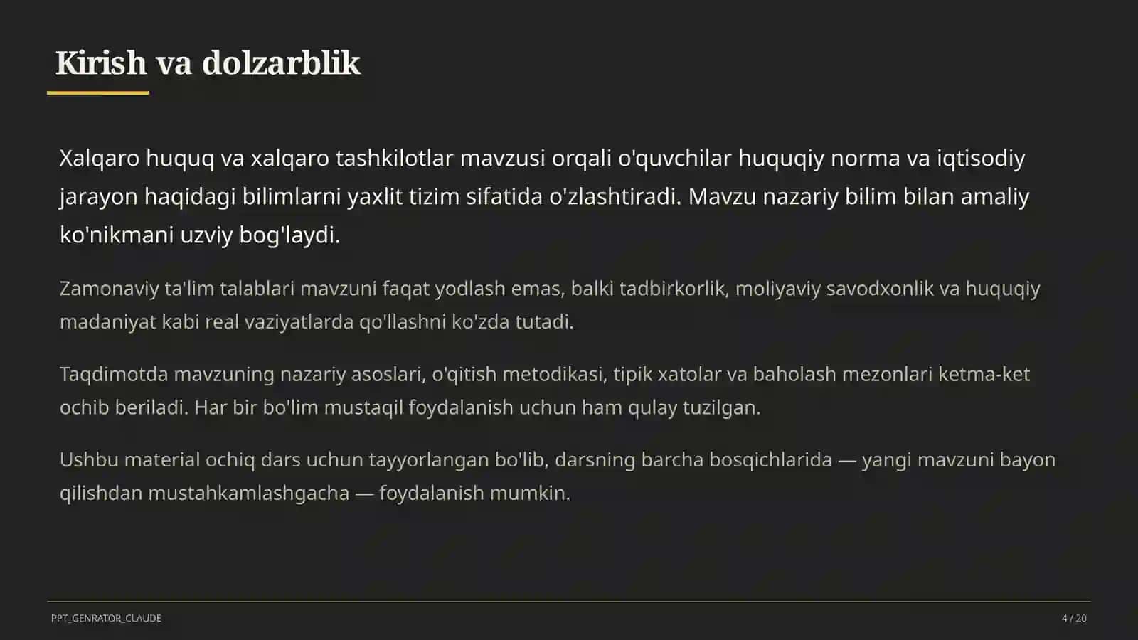 Xalqaro huquq va xalqaro tashkilotlar (11-sinf) 4